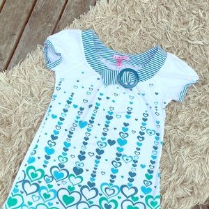 Short Sleeve Heart Filled glamorous Top✨